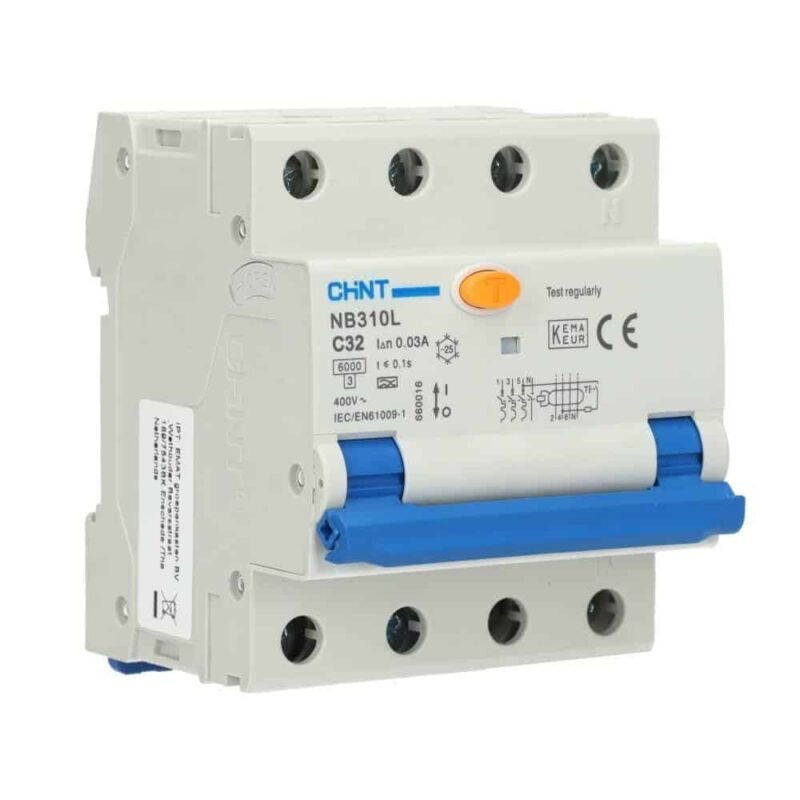 CHINT DIFFERENTIEELAUTOMAAT 4P 32A CURVE C 30MA TYPE A