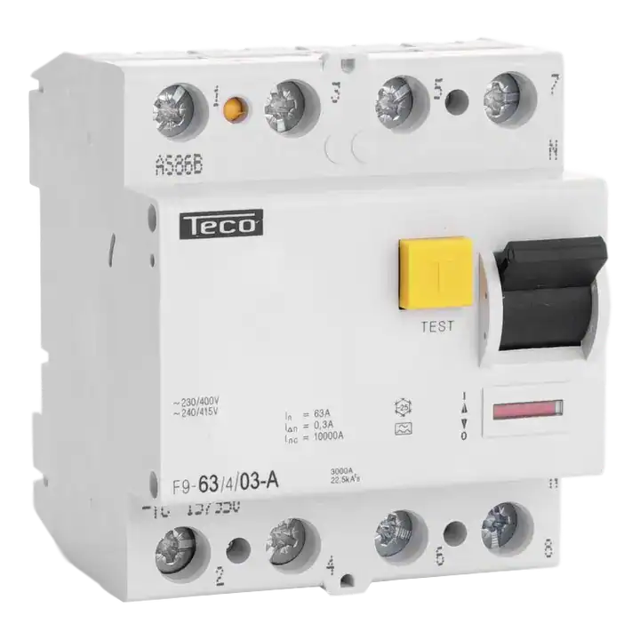 TECONEX DIFFERENTIEELSCHAKELAAR 4P 63A 300MA TYPE A
