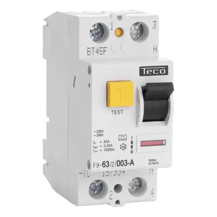 TECONEX DIFFERENTIEELSCHAKELAAR 2P 63A 30MA TYPE A